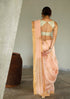 Handwoven Apricot Chanderi Saree